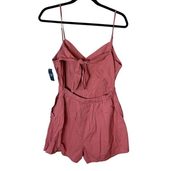 Abercrombie & Fitch Women’s Romper Sz Medium Pink Cotton Tank Shorts New NWT - Picture 6 of 6
